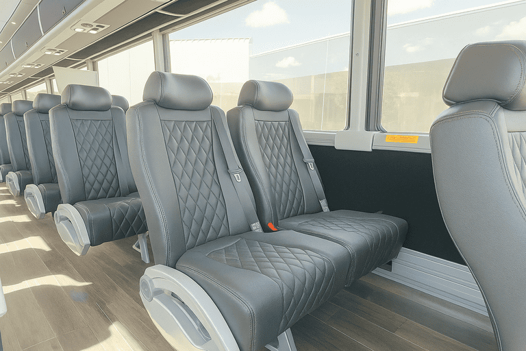 interior of Charter Bus Rental Bowie charter bus